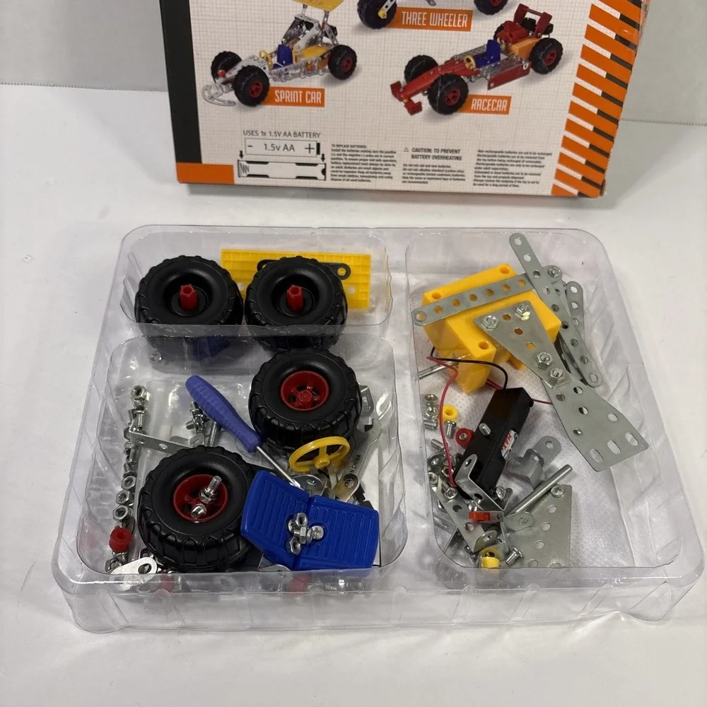 Constructors Motorized Construction Kit Sprint Car 169 Pieces STEM Building Toy